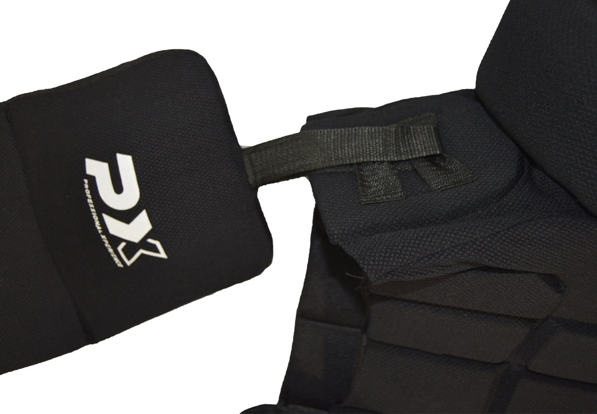 Trainingsweste für Stockkampf schwarz - aus Vinyl - Kobudo, Selbstverteidigung