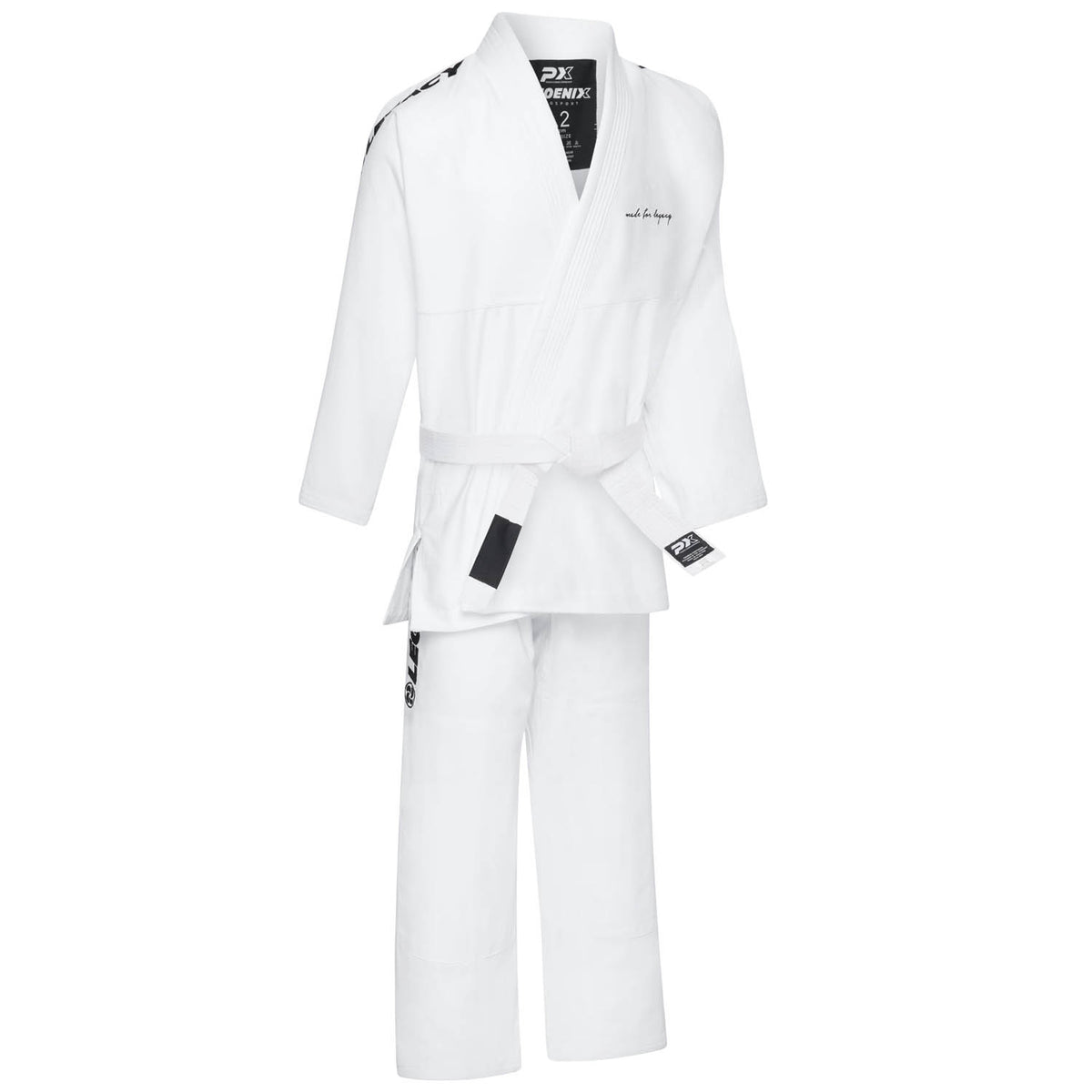 BJJ Anzug Legacy weiß - Brazilian Jiu Jitsu - Hose mit Schürbund, vorgewaschen