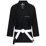 BJJ Anzug Legacy schwarz - Brazilian Jiu Jitsu - Hose mit Schürbund, vorgewaschen