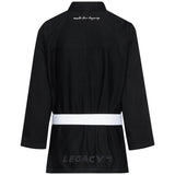 BJJ Anzug Legacy schwarz - Brazilian Jiu Jitsu - Hose mit Schürbund, vorgewaschen
