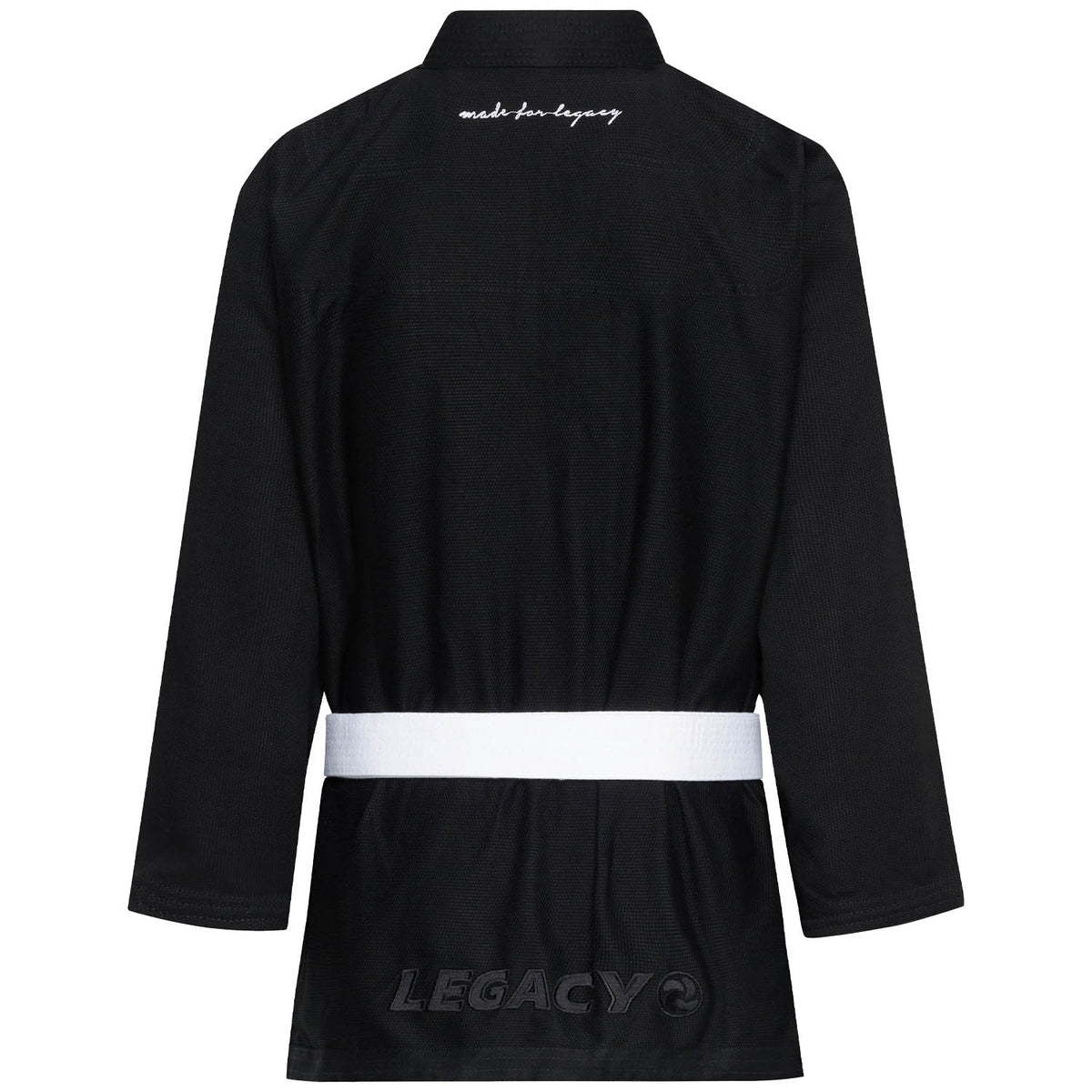 BJJ Anzug Legacy schwarz - Brazilian Jiu Jitsu - Hose mit Schürbund, vorgewaschen