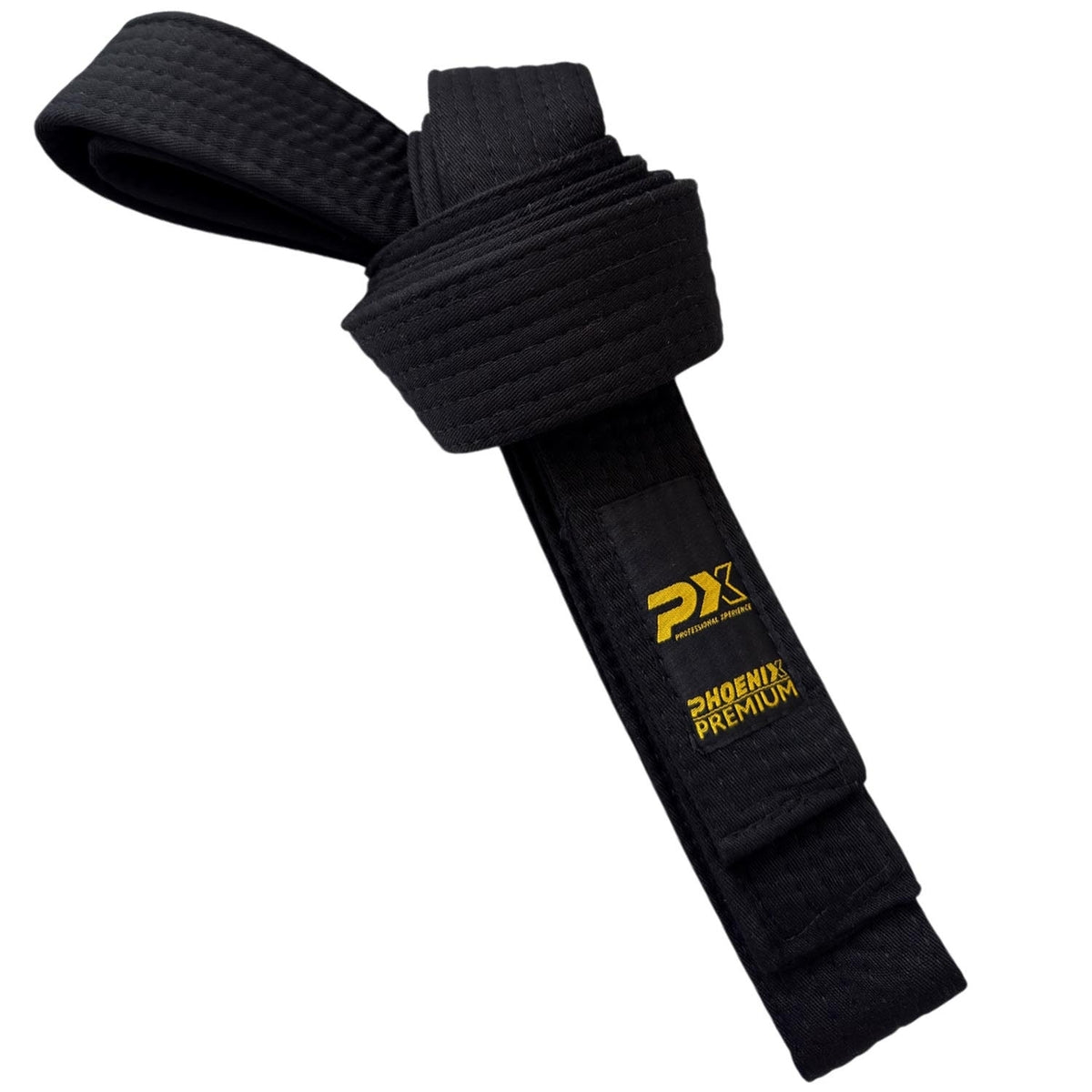 Schwarzgurt PREMIUM 5 cm breit, extra feste Baumwolle - Schwarzer Gürtel