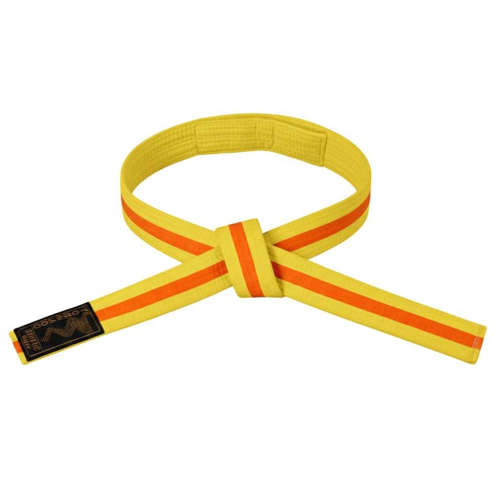 Kinder Klettgürtel Gelb-Orange - mit Klettverschluss, ohne Binden