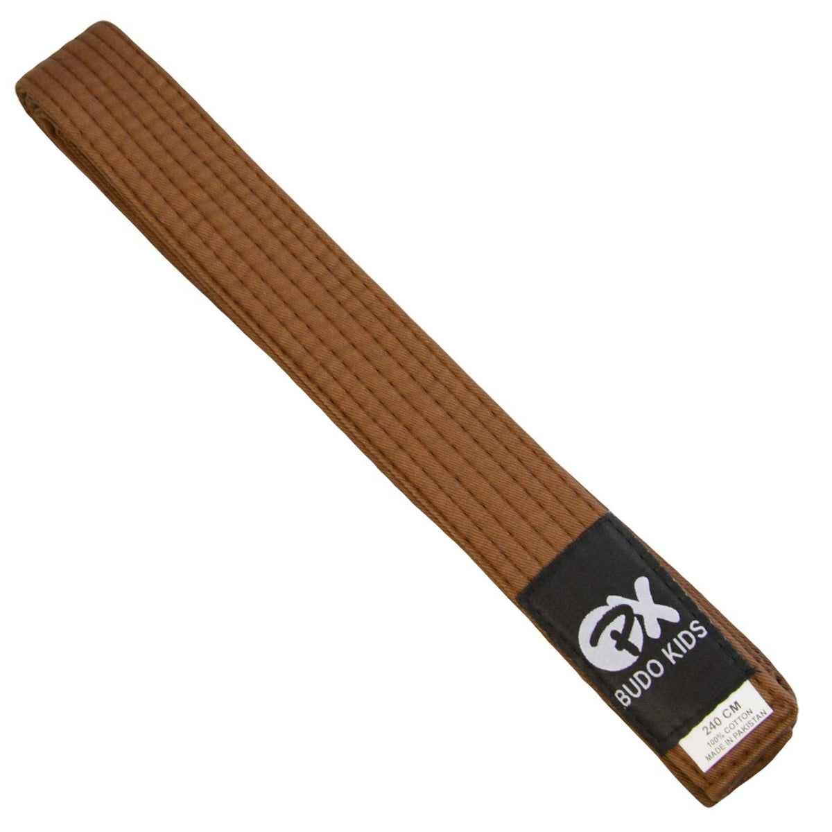 Kinder Softgürtel Braun - 3,5 cm Breit - Kampfsportgürtel aus Baumwolle