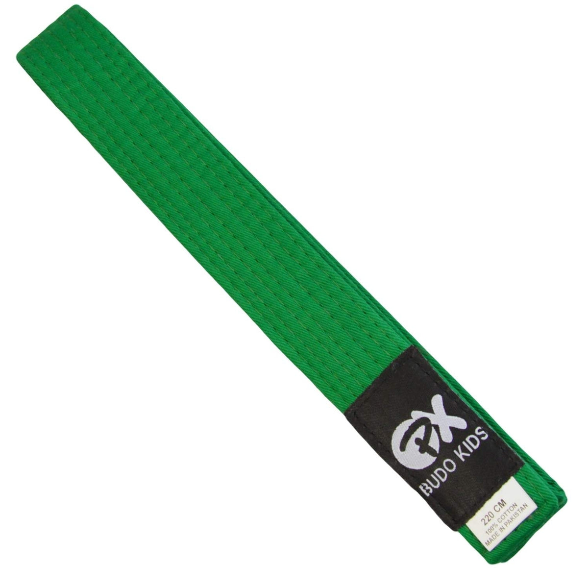 Kinder Softgürtel Grün - 3,5 cm Breit - Kampfsportgürtel aus Baumwolle