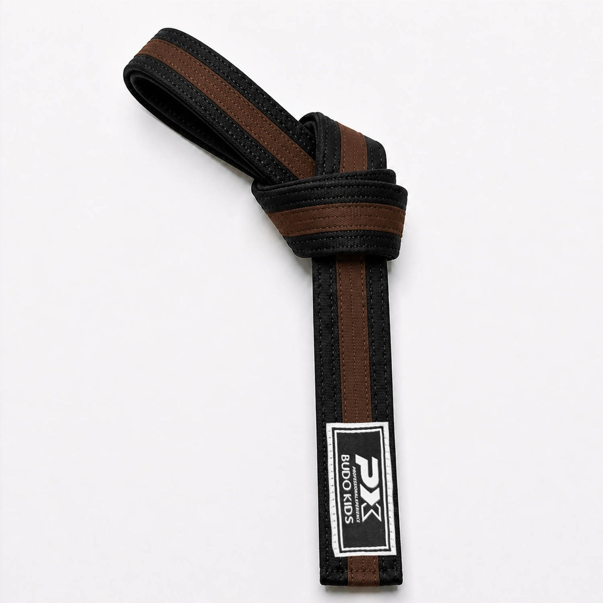 Kinder Softgürtel Schwarz-Braun - 3,5 cm Breit - Kampfsportgürtel aus Baumwolle