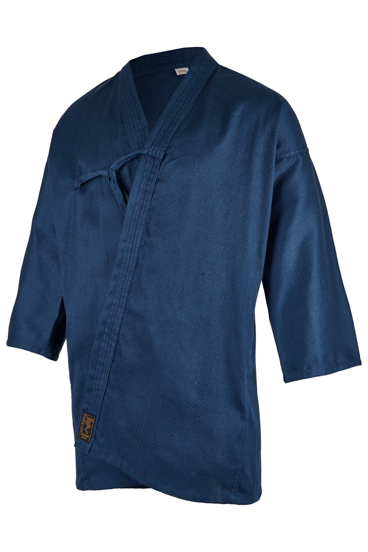 Kendo Jacke dunkelblau - Baumwolle mit Reiskornwebung, kurze Ärmel