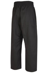 Kickboxhose lang schwarz - Satin - mit Gummibund