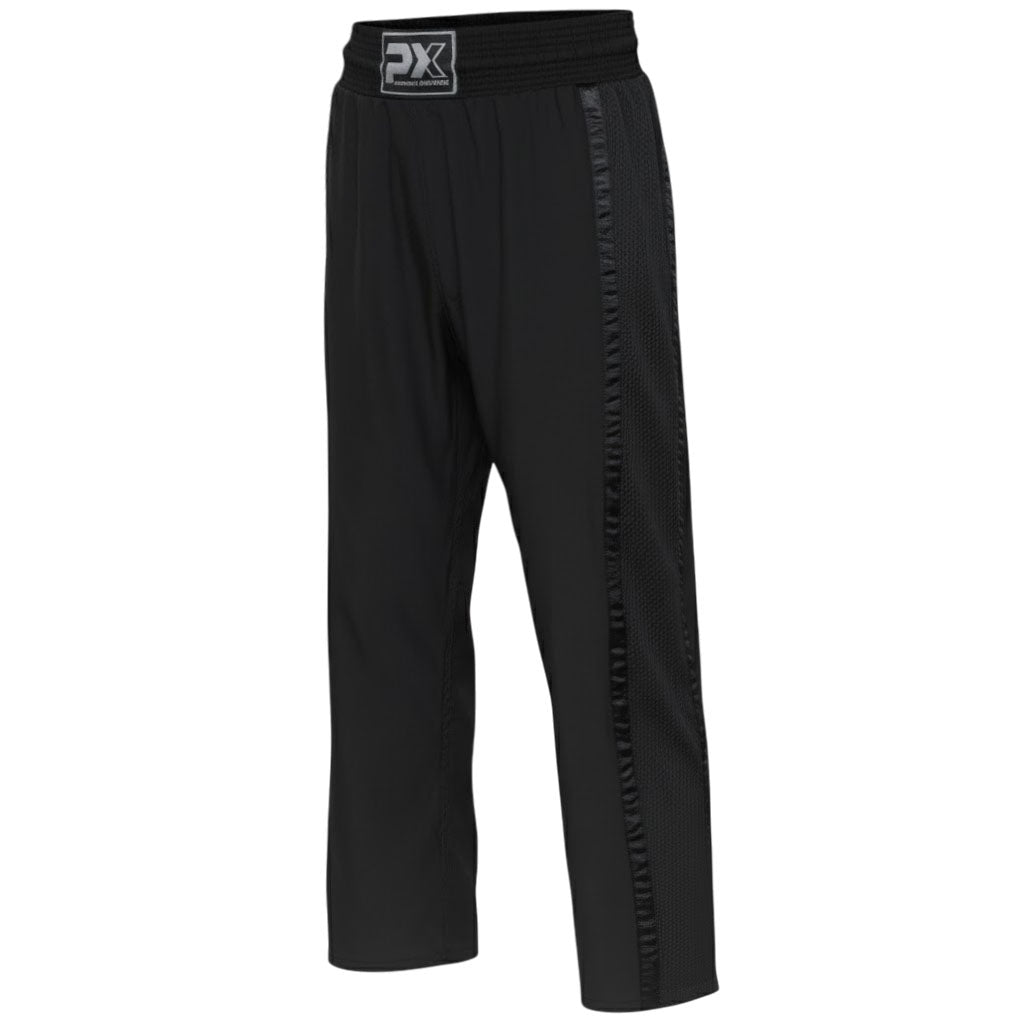 All Style Kampfsport Hose Legacy, schwarz Satin mit Mesh, Gummibund