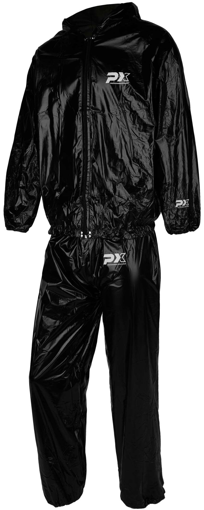 Schwitzanzug mit Kapuze PVC schwarz