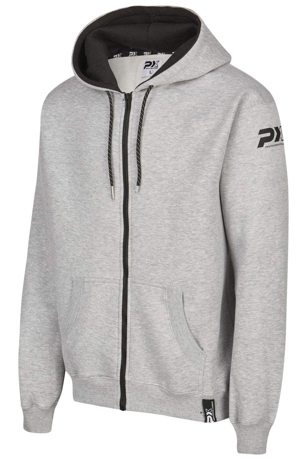 PX Zip Hoodie grau-schwarz - Mischgewebe