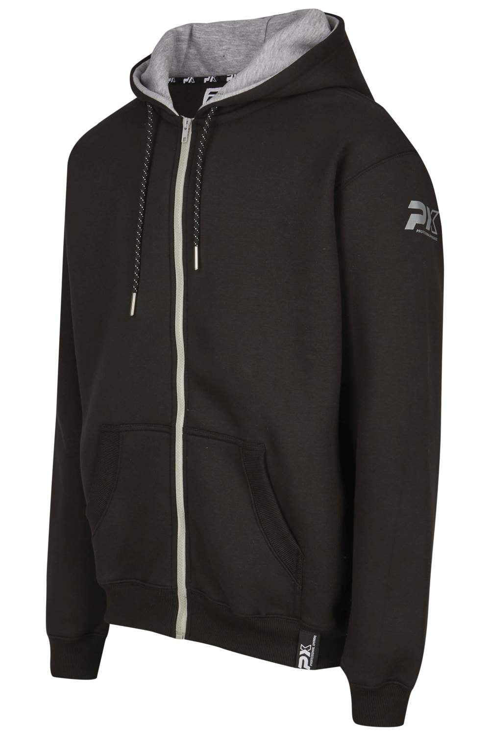 PX Zip Hoodie schwarz-grau - Mischgewebe