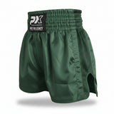 Muay Thai Shorts LEGACY dunkelgrün - mit Mesh