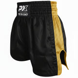 Muay Thai Shorts LEGACY schwarz-gold - mit Mesh