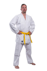 Einsteiger Judoanzug Challenge Gi 380g Weiß - Baumwolle - mit Gummibund und Knieverstärkung