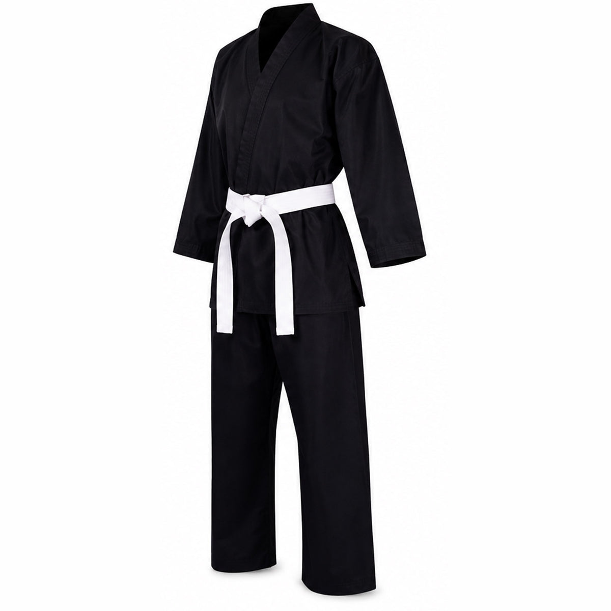 Einsteiger Karateanzug schwarz Challenge Gi 7,5 oz - Mischgewebe - mit Gürtel