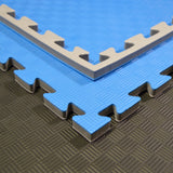 Kampfsportmatten grau-blau 100x100x2cm