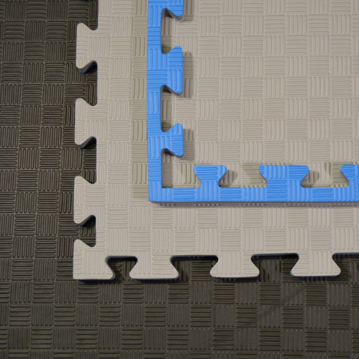 Kampfsportmatten grau-blau 100x100x2cm