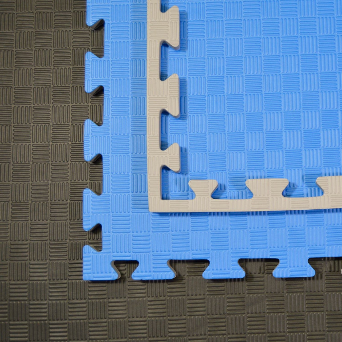 Kampfsportmatten grau-blau 100x100x2cm