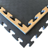 Kampfsportmatten Holzoptik-schwarz 100 x 100 x 2,5cm
