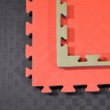 Kampfsportmatten Wendematte rot-grün 100x100x4cm