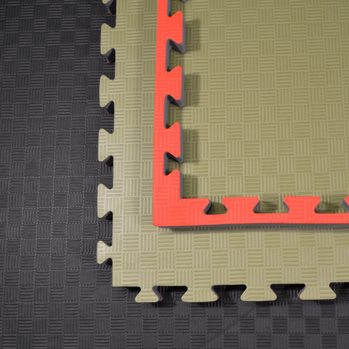Kampfsportmatten Wendematte rot-grün 100x100x4cm