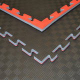 Kampfsportmatten rot/schwarz 100x100x2cm
