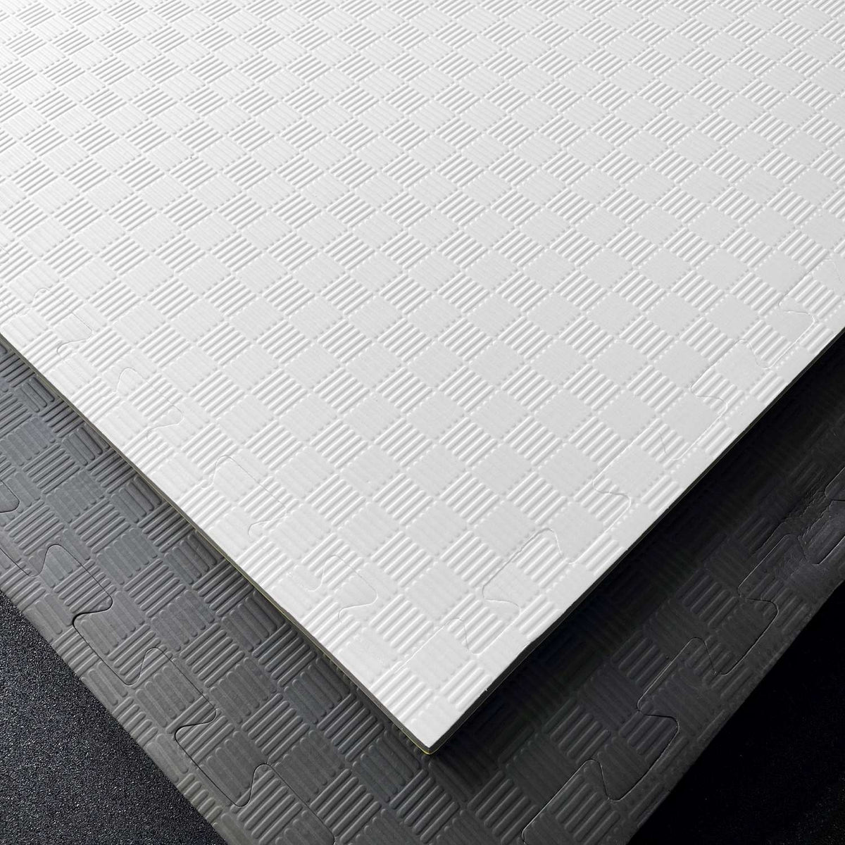 Kampfsportmatten weiß-gelb 100x100x2cm