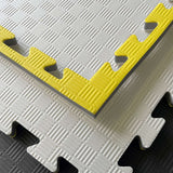 Kampfsportmatten weiß-gelb 100x100x2cm