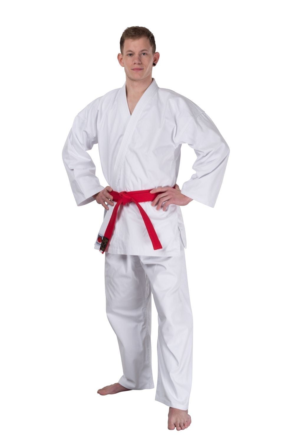 Karateanzug PROFI 12oz schwer Canvas weiß (Karatejacke, Karatehose mit Gummibund)
