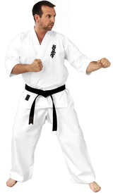 Karateanzug Kyokushinkai Gi mit Brustbestickung weiß - Baumwolle