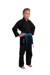 Karateanzug Standard Edition Gi 8 oz schwarz - Baumwolle - mit Gürtel - vorgewaschen