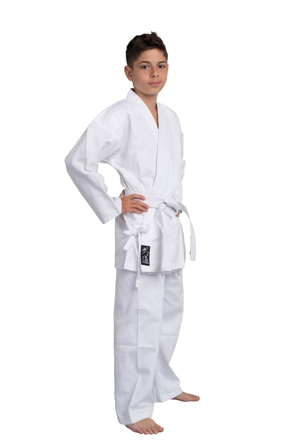 Karateanzug Standard Edition Gi 8 oz weiß - Baumwolle - mit Gürtel - vorgewaschen