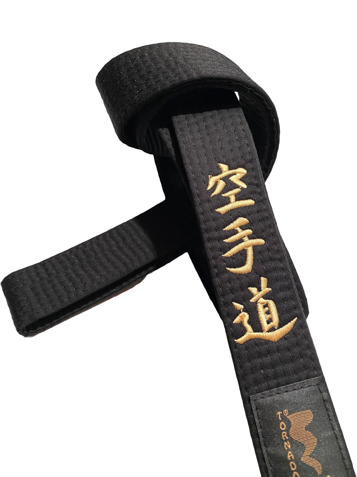 Karategürtel schwarz - Bestickt - Karate Do - Schriftzeichen Bestickung gold - Schwarzgurt Kanji japanisch